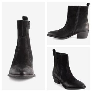 David Tate Baya Western Bootie black leather size 7 M